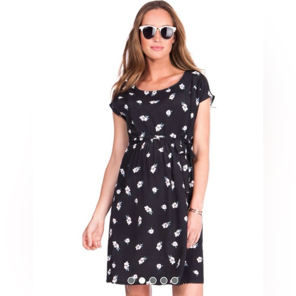 SERAPHINE floral maternity and nursing friendly dress